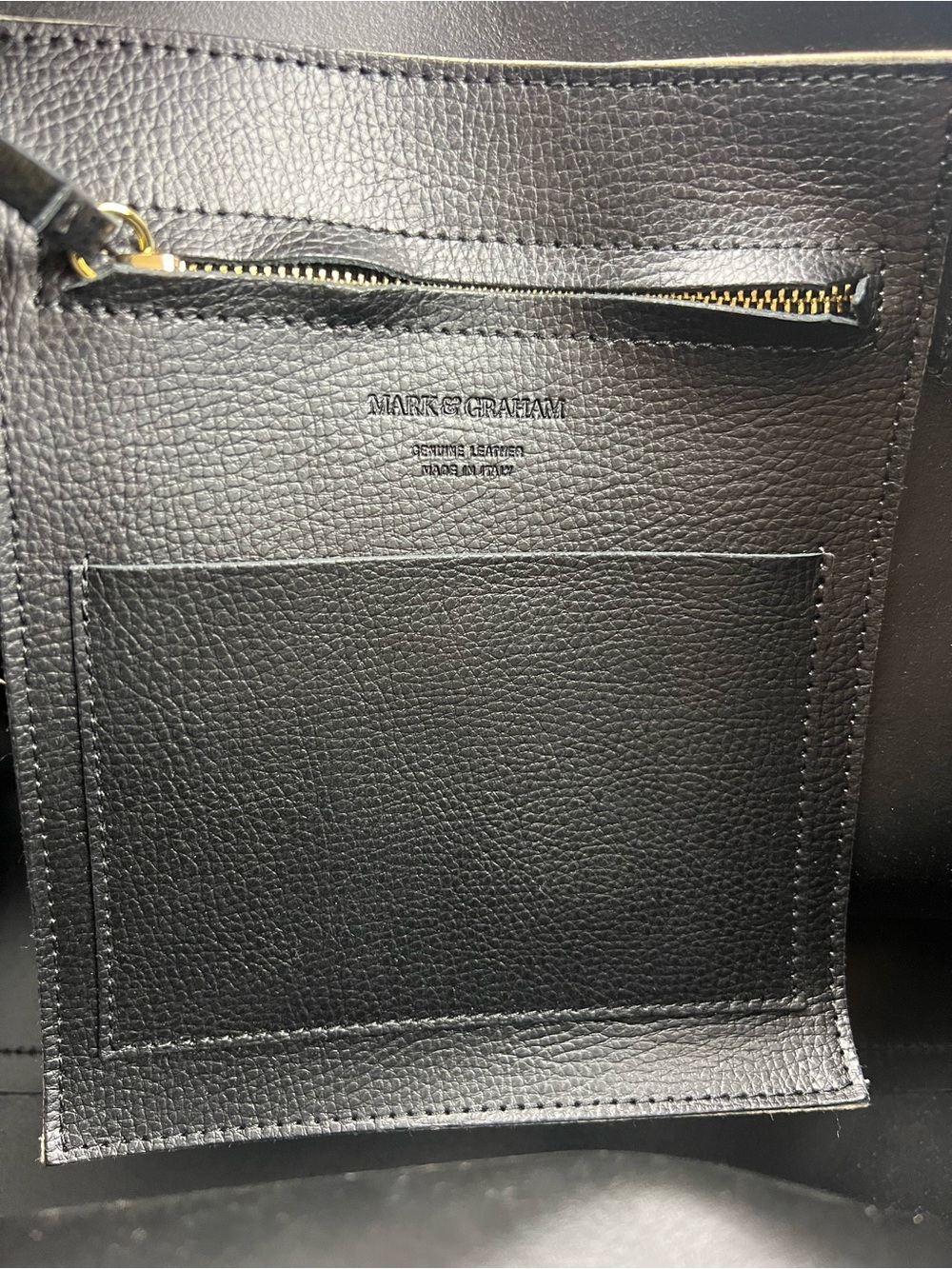 Mark&Graham Black EVERYDAY ITALIAN LEATHER TOTE - Picture 6 of 9
